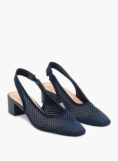 سيليست Women's Textured Slingback Shoes with Block Heels