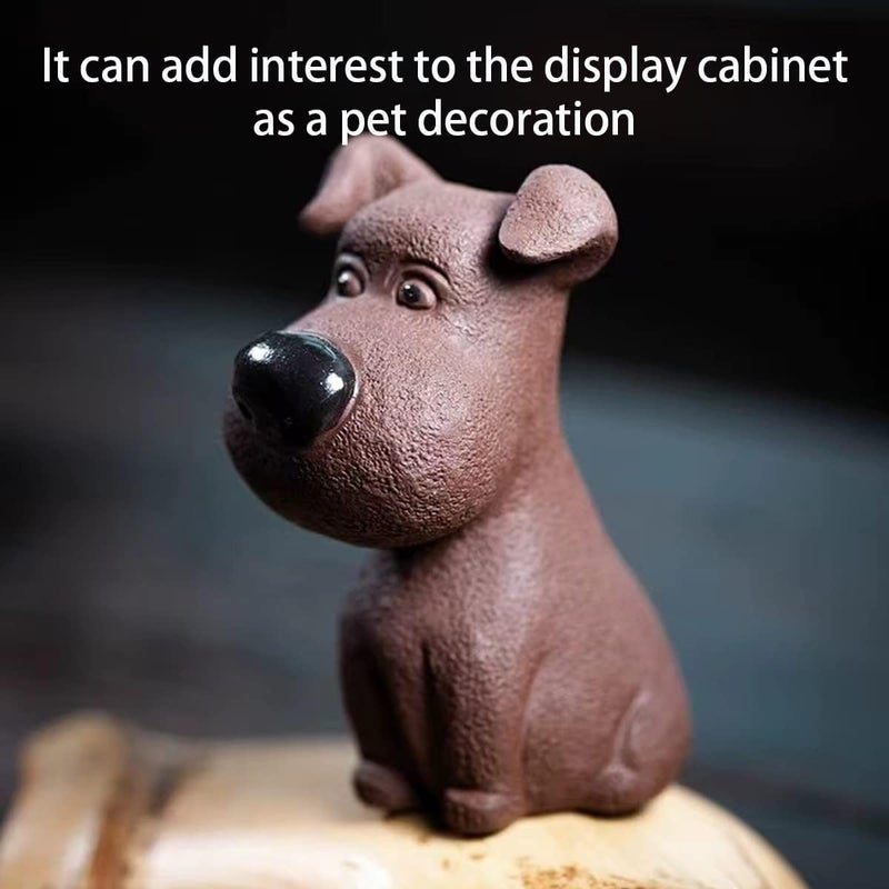 EAEDMY Reliable durability Purple Sand Tea Pet Angry Cat Bat Tortoise Puppy Figurine, Cute Kungfu Pet Gift for Tea Lover Friend, Home Decoration Ornament (Cat Puppy Figure & Gift Box) Timely planned dispatch - Image 3