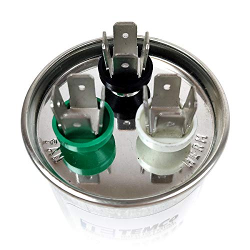 TEMCo Industrial TEMCo 45+5 uF Dual Run Capacitor CBB65, 45/5 MFD, 440V, Round, 50/60Hz | for HVAC AC Fan, Motor, Blower Applications - Image 2