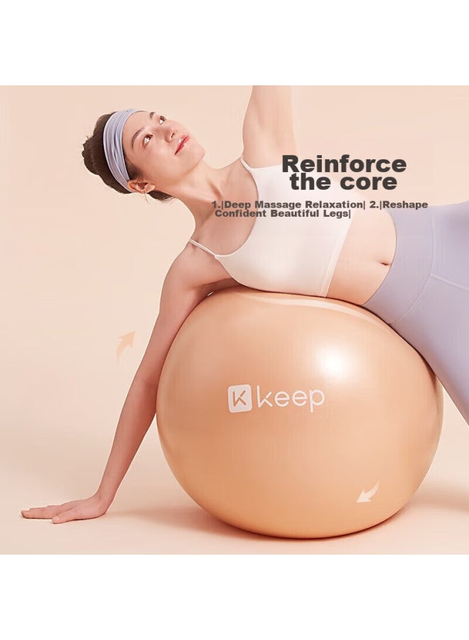 Keep 75cm Yoga Ball, Professional Anti-burst And Non-slip, Thickened, Highly Elastic, Pressure-resistant, Suitable For Pregnant Women, Swiss Ball, Twilight Orange - Image 2