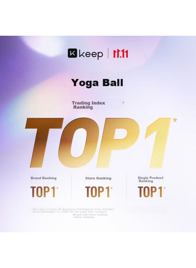 Keep 75cm Yoga Ball, Professional Anti-burst And Non-slip, Thickened, Highly Elastic, Pressure-resistant, Suitable For Pregnant Women, Swiss Ball, Twilight Orange - Image 3