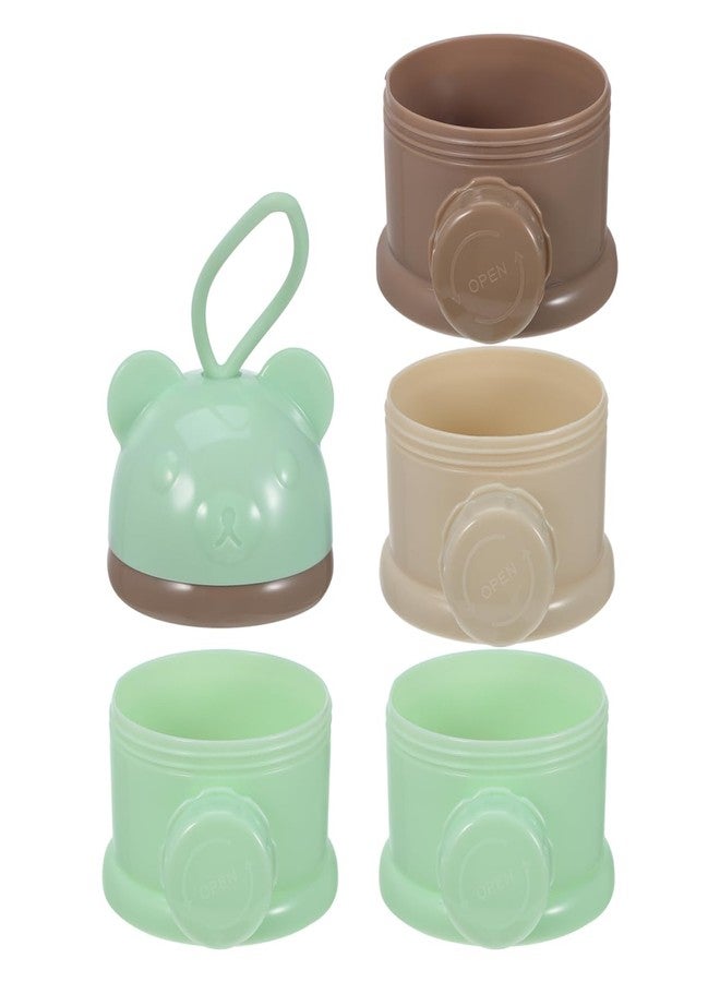 SUPVOX Portable Milk Powder Box 4 Layers Leakproof Baby Formula Container with Silicone Seal for on-the-Go Feeding and Snack Storage - Image 1