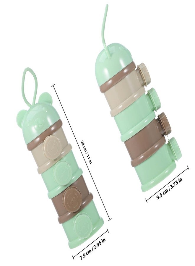 SUPVOX Portable Milk Powder Box 4 Layers Leakproof Baby Formula Container with Silicone Seal for on-the-Go Feeding and Snack Storage - Image 3