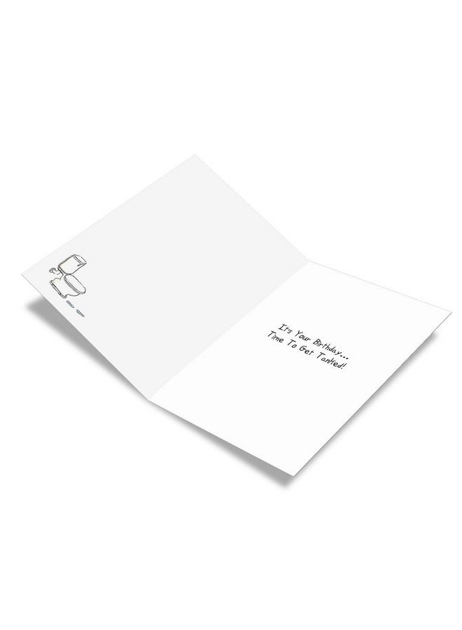 NobleWorks - 1 Funny Cartoon Card for Birthdays - Humor Bday Comic, Notecard with Envelope - Hiding Cat C6189BDG - Image 2