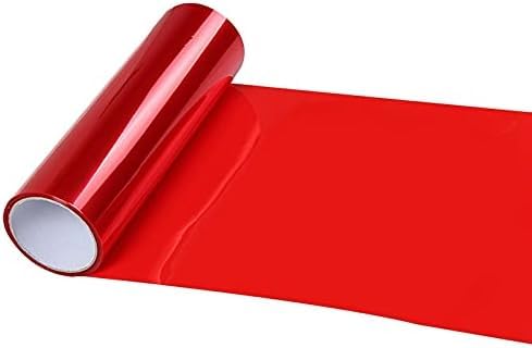 SUNBIRD Headlight Tint Self Adhesive Auto Car Tint Headlight Taillight Fog Light Vinyl Smoke Film Sheet Sticker Cover Red, (12 x 24 Inch) - Image 5