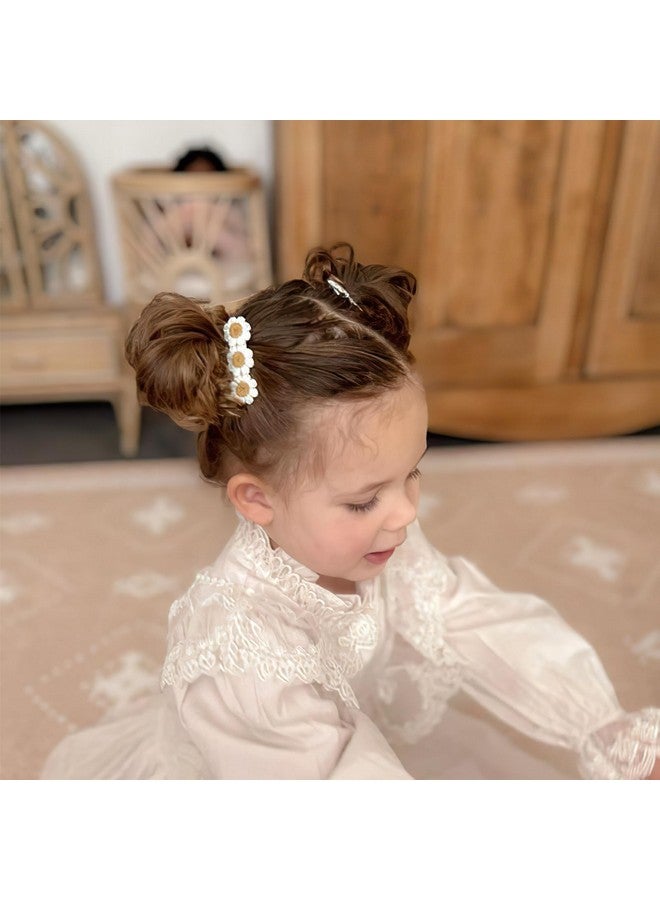 CellElection 16PCS Daisy Flowers Hair Clips for Baby Girls Fully Lined Toddlers Hair Clips Floral Baby Barrettes for Hair Accessory Toddlers Girls Infants Kids - Image 5