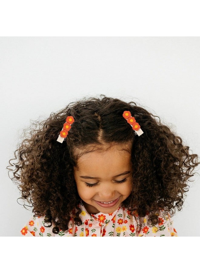 CellElection 16PCS Daisy Flowers Hair Clips for Baby Girls Fully Lined Toddlers Hair Clips Floral Baby Barrettes for Hair Accessory Toddlers Girls Infants Kids - Image 2