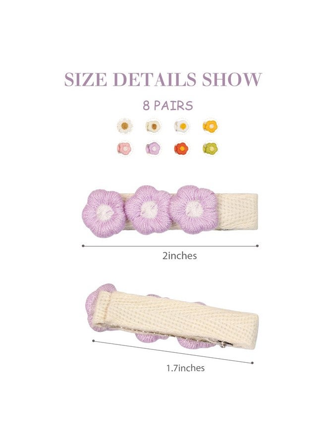 CellElection 16PCS Daisy Flowers Hair Clips for Baby Girls Fully Lined Toddlers Hair Clips Floral Baby Barrettes for Hair Accessory Toddlers Girls Infants Kids - Image 4