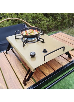 GREEN LION GCS-20 Foldable Camping Stove with Carry Bag / 4000W Heating Power / Stainless Steel Burner / Sturdy Handles - Khaki  - Image 2