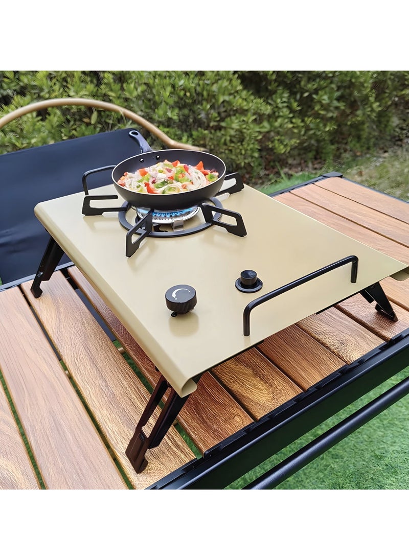 GREEN LION GCS-20 Foldable Camping Stove with Carry Bag / 4000W Heating Power / Stainless Steel Burner / Sturdy Handles - Khaki  - Image 2