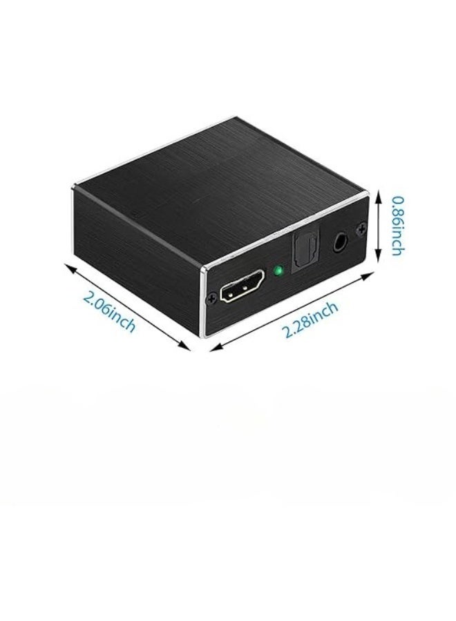 Mini HDMI Audio Extractor – 4K@60Hz HDMI to HDMI + Optical SPDIF + 3.5mm AUX Audio Output, Supports TV, Game Consoles, DVD & Streaming Devices - Image 1