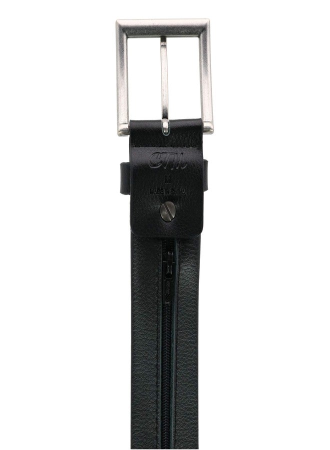CTM Men's Travel Money Belt with Full Length Hidden Zipper, Xlarge, Black - Image 2