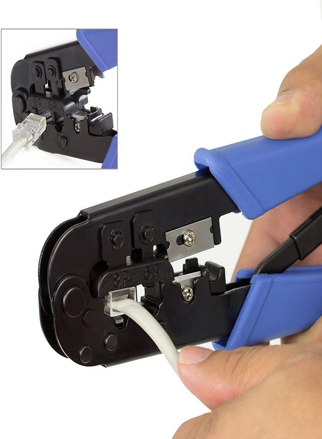 TRENDnet Crimping Tool, Crimp, Cut, And Strip Tool, For Any Ethernet or Telephone Cable, Built-In Cutter And Stripper, 8P-RJ-45 And 6P-RJ-12, RJ-11, All Steel Construction, Black, TC-CT68 - Image 4