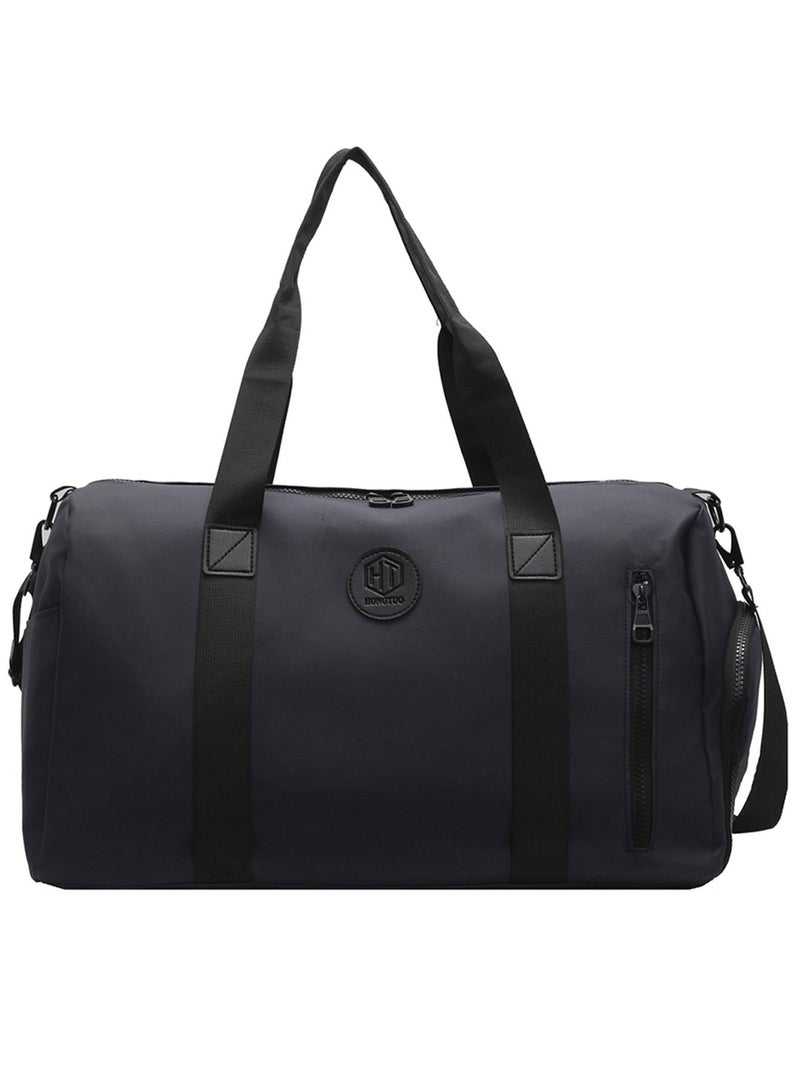 Qiccijoo Travel Duffel Bag Carry on Bag with Shoes Compartment and Wet Pocket for Men Women,35L Weekend Overnight Bag Sports Gym Bag(Blue) - Image 1