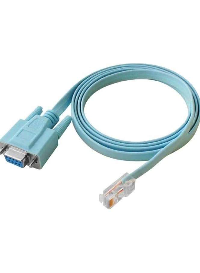 erorex Console Cable, RJ45 Ethernet to RS232 DB9 Computer Port Serial Parent Router Network Adapter Cable for Compatible Cisco Router, Firewall, Switch 1.5 meter - Image 1