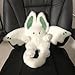 NatureMan 177inch Unique Bat Bunny Plush Pillow Kawaii Bat Rabbit Stuffed Animalwith Rabbit Ears and Bat Wings for Kids White - Image 4
