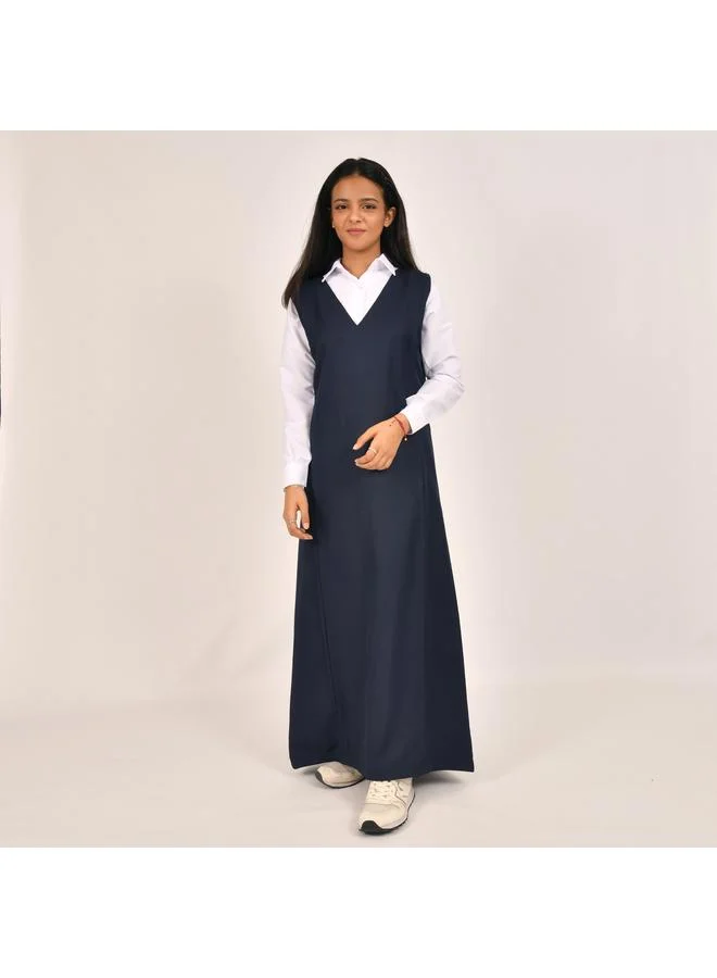 HAWRAA ABAYA Straight-cut apron with side trim and hidden pockets