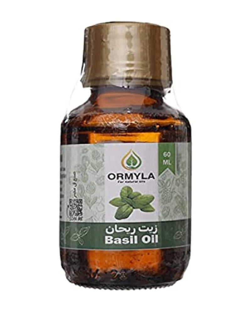 Ormyla Basil Oil Raw Virgin for Hair, Face and Body, 60 ml