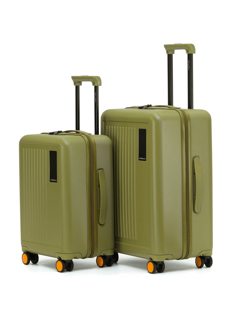 Mokobara Transit Luggage Set of 2 | Cabin 40L + Check-in 65L | German Makrolon Polycarbonate Hardshell | TSA Lock & YKK Zippers | Olive (So Matcha 2.0) - Image 1