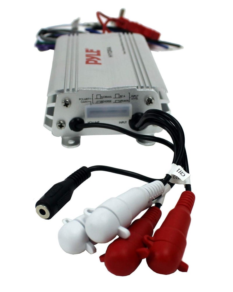 Pyle 400W 4-Channel Hydra Marine Micro Amplifier - Waterproof - RCA Input - 3.5mm Jack - MP3 - Soft Turn On/Off - Volume Gain Level Remote Control - Power Protection - PLMRMP3A - Image 3