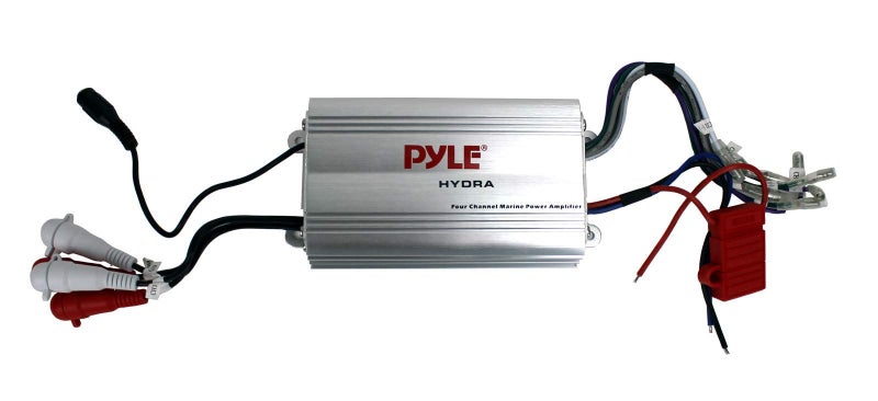 Pyle 400W 4-Channel Hydra Marine Micro Amplifier - Waterproof - RCA Input - 3.5mm Jack - MP3 - Soft Turn On/Off - Volume Gain Level Remote Control - Power Protection - PLMRMP3A - Image 2