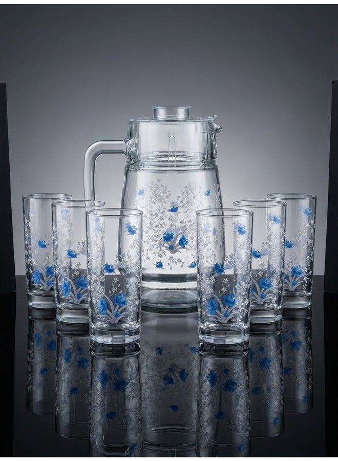 Luminarc Romantique Amsterdam 7 Piece Drink Set includes 1.8L Jug, 6 x 270ml Tivoli Glass Tumblers, Made of Annealed High Quality & Durable Glass - Image 5