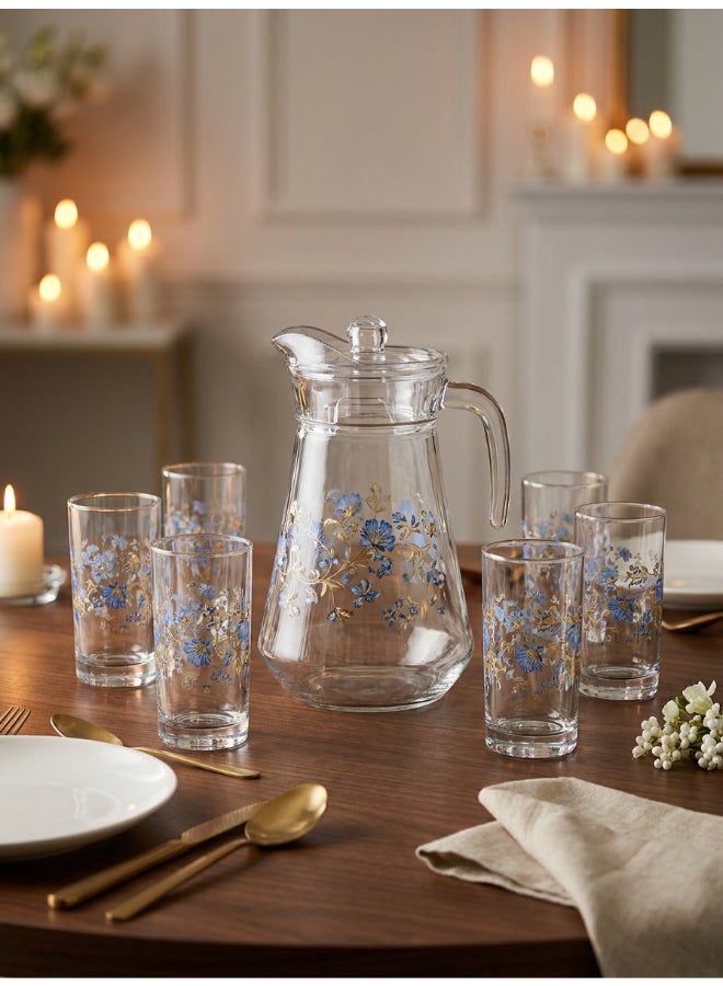 Luminarc Romantique Amsterdam 7 Piece Drink Set includes 1.8L Jug, 6 x 270ml Tivoli Glass Tumblers, Made of Annealed High Quality & Durable Glass - Image 4
