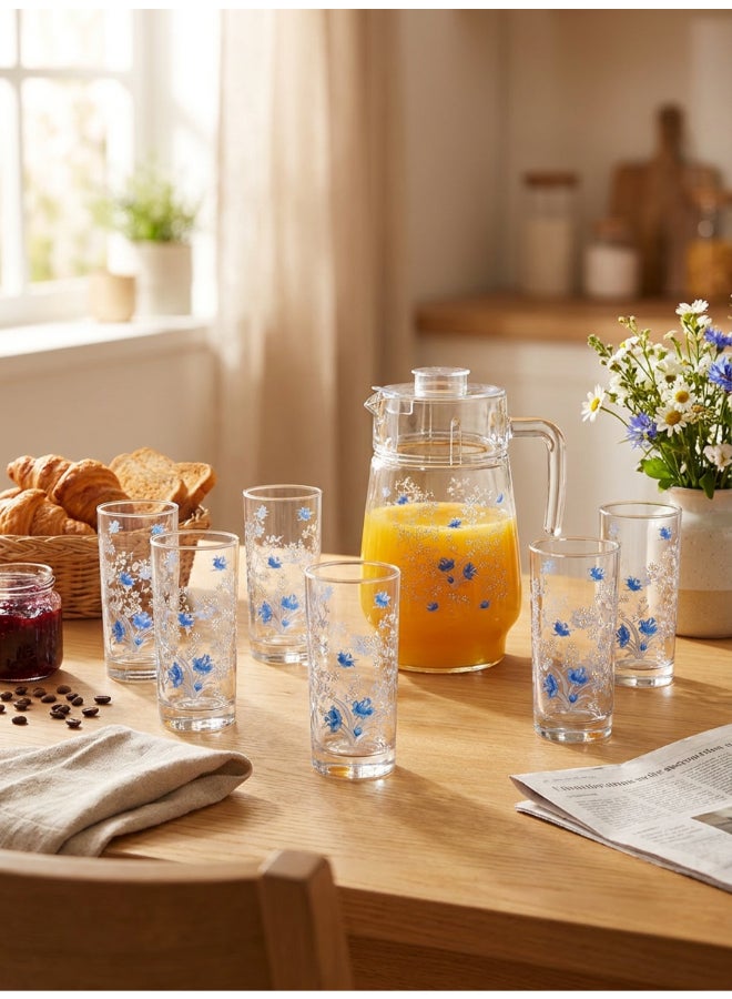Luminarc Romantique Amsterdam 7 Piece Drink Set includes 1.8L Jug, 6 x 270ml Tivoli Glass Tumblers, Made of Annealed High Quality & Durable Glass - Image 3
