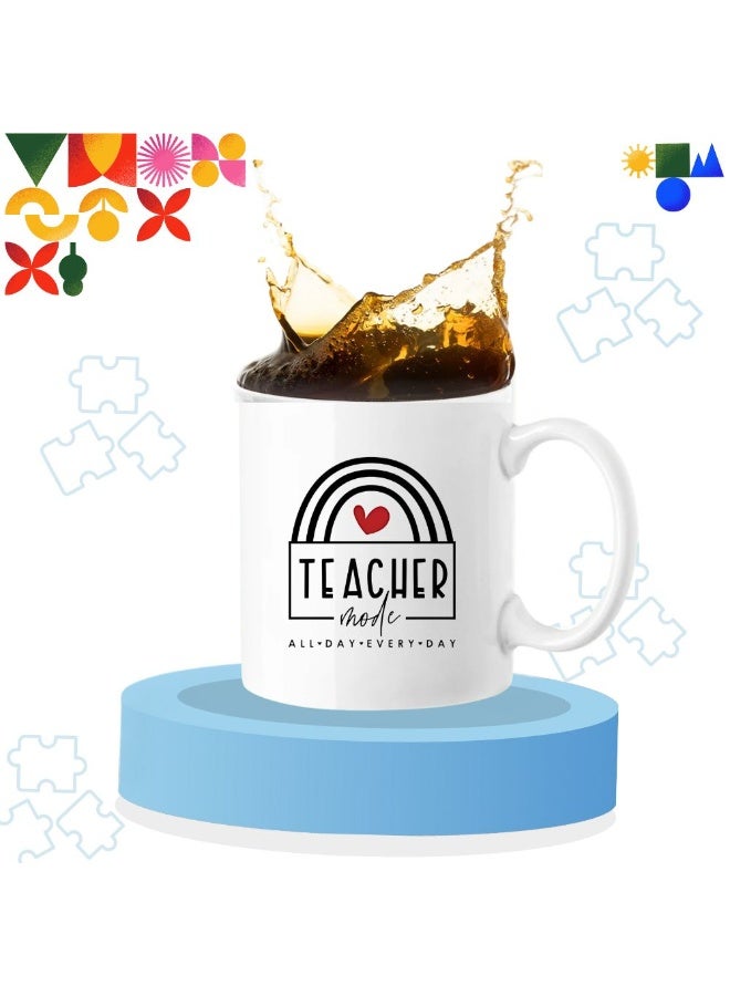 برينت شوب فور مي هدية مثالية ليوم المعلم: حقيبة قطنية مطبوعة وكوب خزفي | هدية مثالية للمعلمين - Image 3
