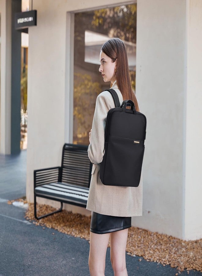 GOLF QUALITY Slim Laptop Backpack for Women Lightweight Business Commuting Backpack for Women Men,Fit 17.3 Inch, Black, 16 Inch, Daypack Backpacks - Image 2