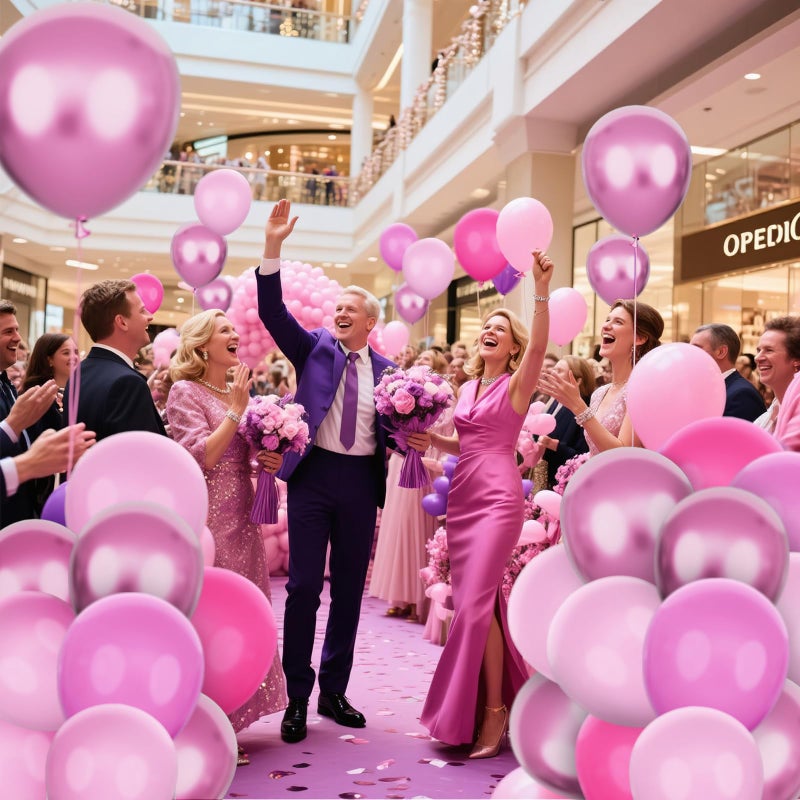 Kawkalsh Pink Balloons Metallic  60Pcs 12Inch Hot Pink Latex Balloon And Dark Magenta Balloons For Birthday Baby Shower Princess Party Decorations - Image 5