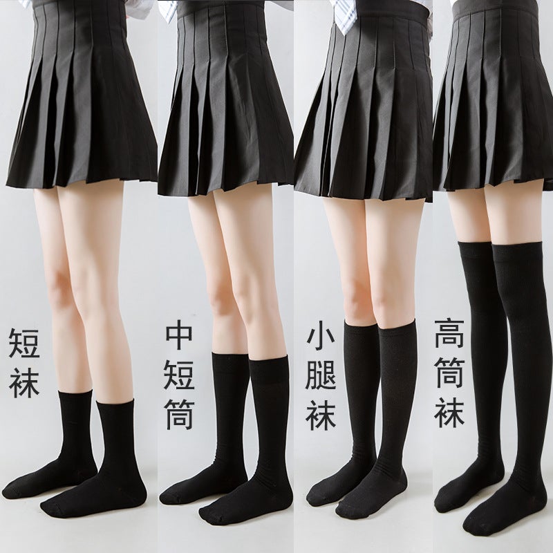 Japanese Girl''s Cotton Lycra Anti-Pilling Pressure Calf Socks Medium Socks Over-the-Knee Stockings All-Match Socks - Image 3