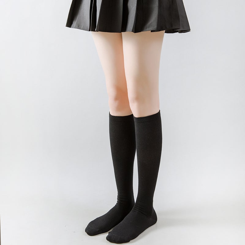 Japanese Girl''s Cotton Lycra Anti-Pilling Pressure Calf Socks Medium Socks Over-the-Knee Stockings All-Match Socks - Image 1