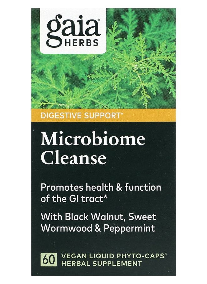 Gaia Herbs Microbiome Cleanse 60 Vegan Liquid Phyto-Caps 