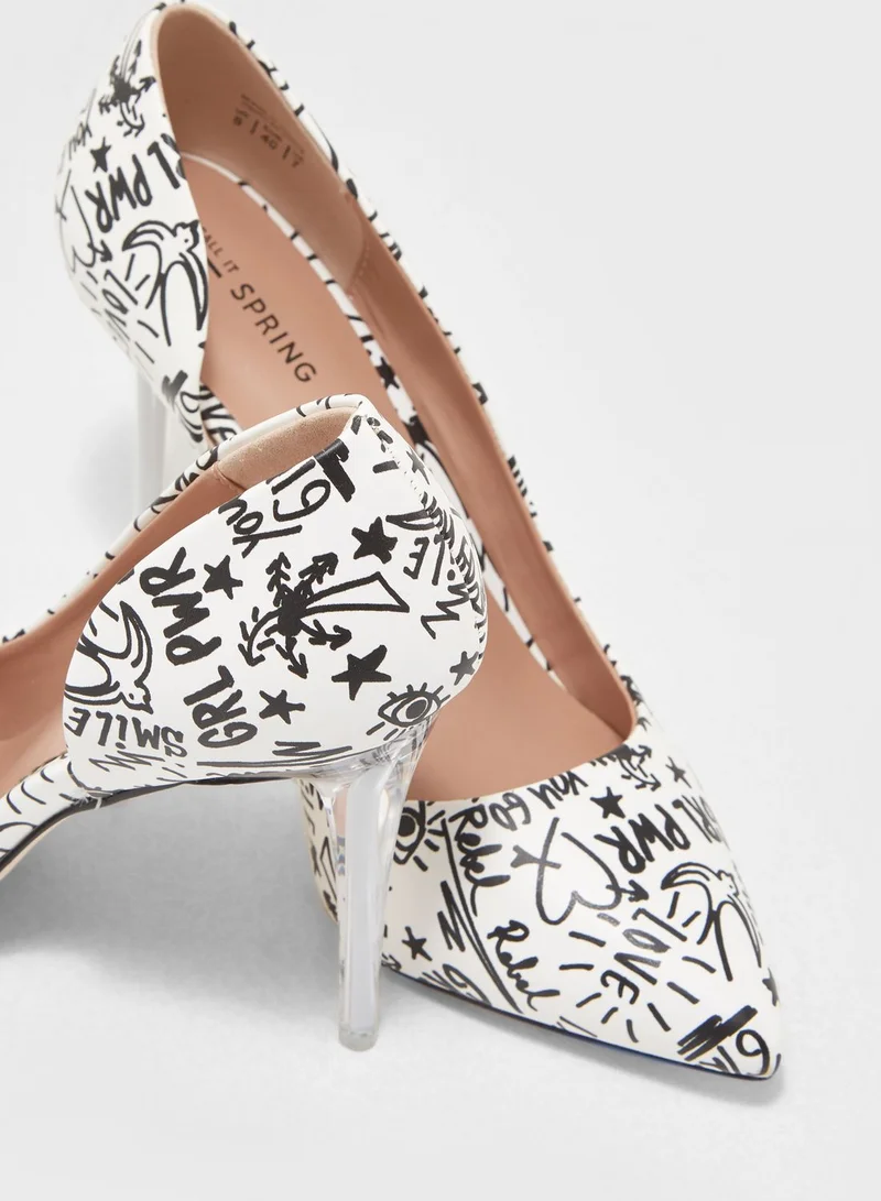 CALL IT SPRING Half D'Orsay Pump