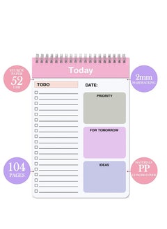SYOSI To Do List Notepad, 2 Pack Daily Planner Notepad with Spiral Binding, Checklist Productivity Organizer 5.7" X 8.5" Day Planning Pad with Cover for Work Planner, Personal Planner, Office Supplies  - Image 3