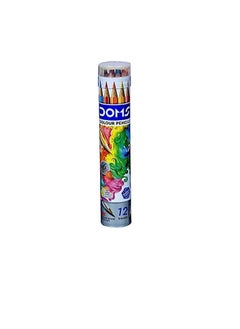 DOMS DOMS Colour Pencils - Round Tin Box 12+1 Shades  - Image 1