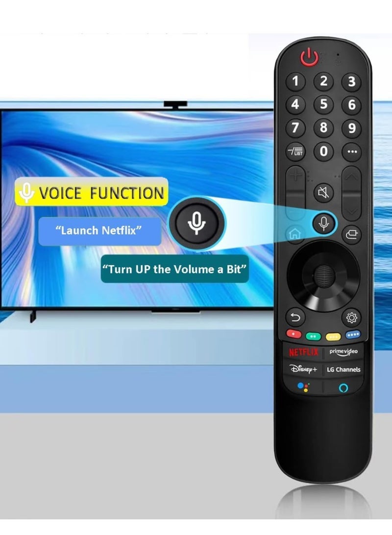 PopZa Voice Remote Control for LG Smart TV - Siawclub LG Magic Replacement Remote with Pointer and Voice Function, Compatible with LG UHD OLED QNED NanoCell 4K 8K Smart TVs – Includes Battery - Image 3