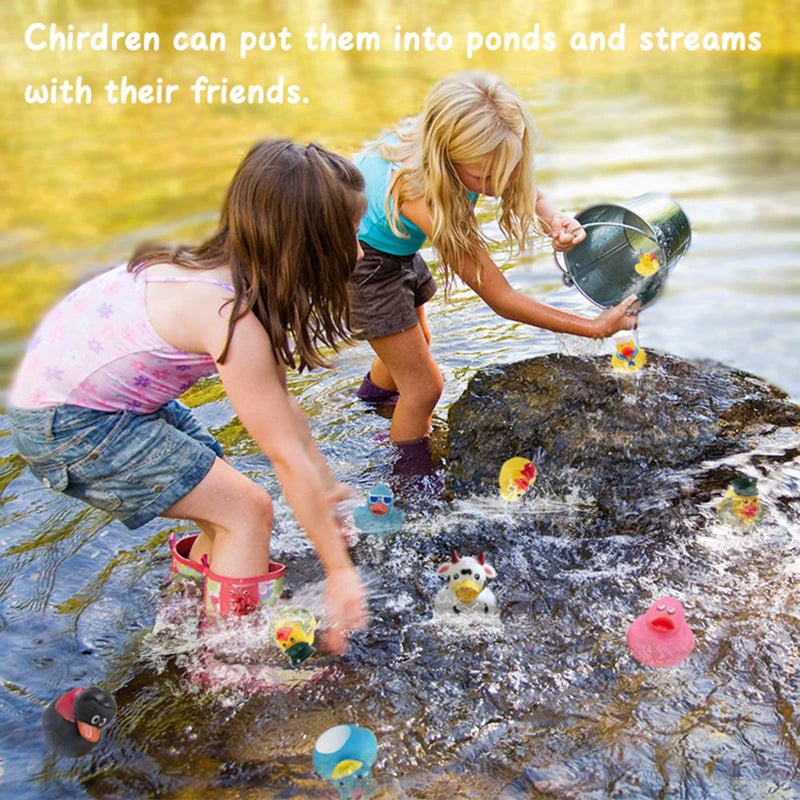 XY-WQ XY -WQ Rubber Duck 150 Pack for Jeeps Bath Toy Linds - 2.3 بوصة سائبة بطة Floater for Kids - إكسسوارات استحمام الأطفال - تفضل الحفلات وقت الاستحمام وأكثر (50 نوعًا) - Image 4