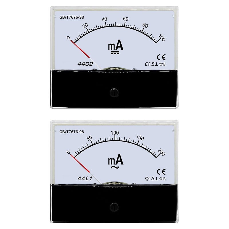 1pcs DC/AC Milliampere Meter, Ammeter, Small Current Test,Panel size80mm* 100mm, Hole Size 59mm(44C2 DC,1mA) - Image 5