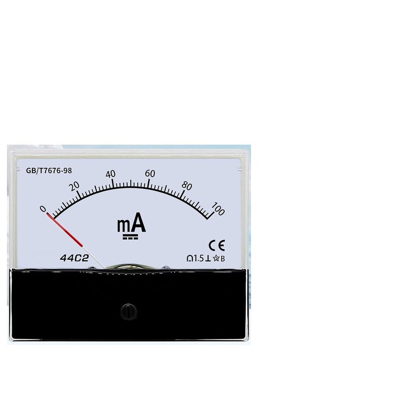 1pcs DC/AC Milliampere Meter, Ammeter, Small Current Test,Panel size80mm* 100mm, Hole Size 59mm(44C2 DC,1mA) - Image 1