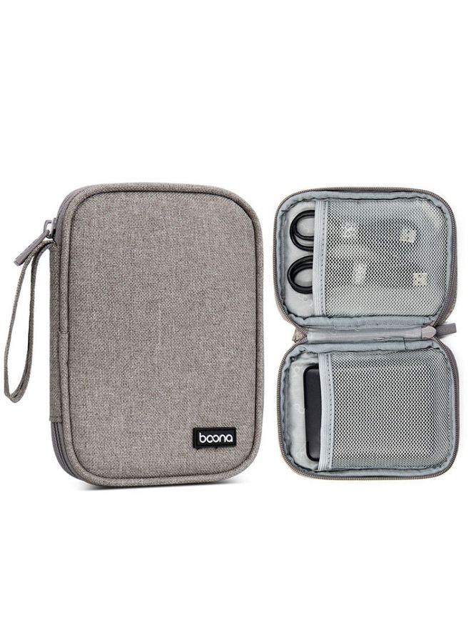 BURAQ Baona BN-C003 Mobile Hard Disk Protection Cover Portable Storage Hard Disk Bag, Specification: Single-layer (Gray)  - Image 2