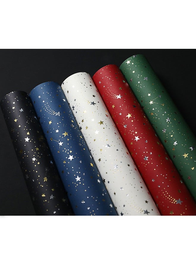 Zeemey 5 Sheets Gift Wrapping Paper With Accessories,Holiday Gift Wrapping Paper,Birthday Gift Box Gift Wrapping DIY, Gift Wrapping Paper for Birthday, Holiday, Wedding, Party,Kids Gift Wrapping (70cmX50cm)  - Image 1