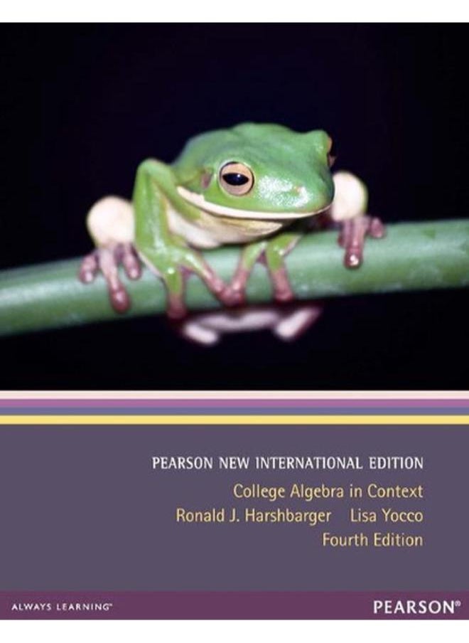 null - College Algebra in Context PNIE, Plus MyMathLab without eText: Pearson New International Edition - Image 1