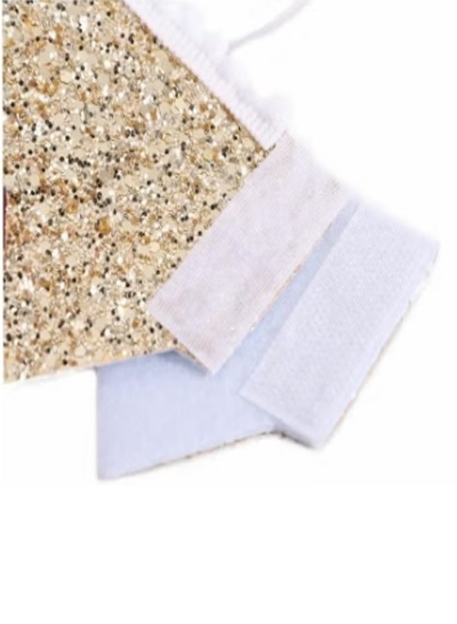 Half Birthday Party Crown - 1/2 Golden birthday Party hat, Happy Birthday Crown for Children, Party photo props, Party decoration - Image 3