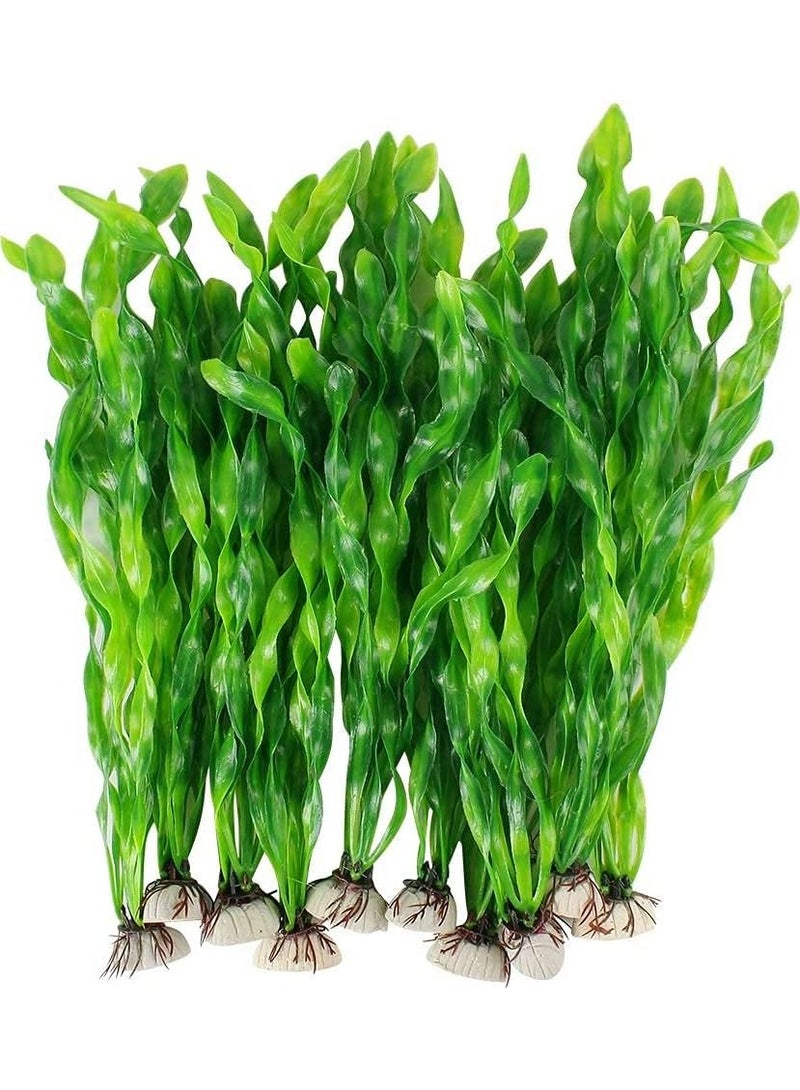 نباتات مياه الأعشاب البحرية الاصطناعية لتزيين الأكواريوم 10 قطع - Image 1