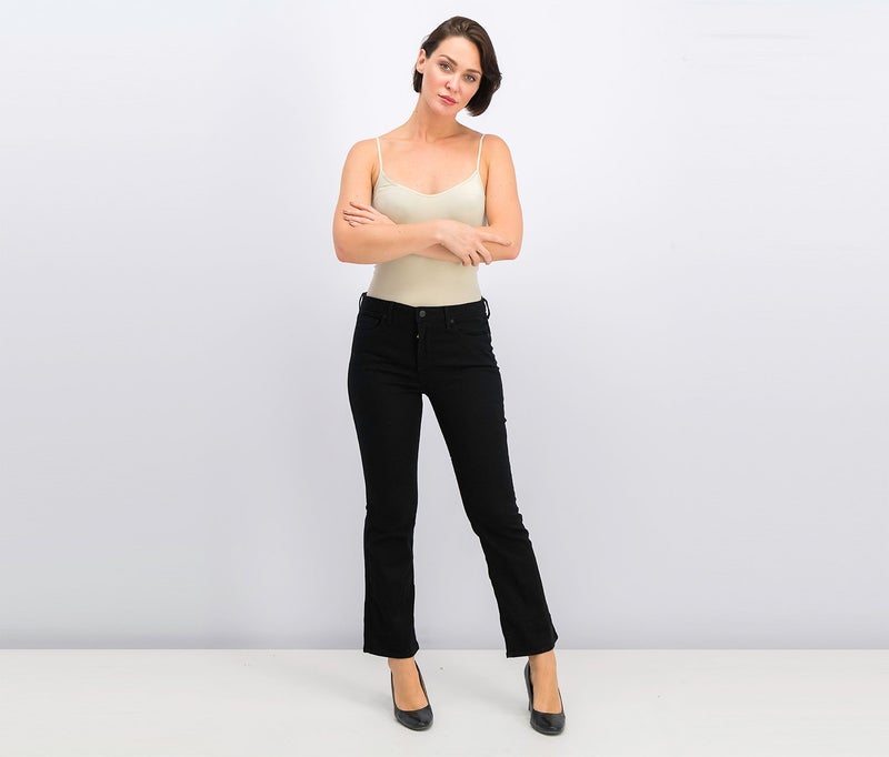 NYDJ Women Petite Barbara Bootcut Jeans, Black - Image 4