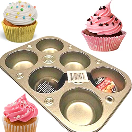 Cooking Concepts فرن توستر من كونسيبتس للطهي بحجم 6 أكواب، صينية مافن/كب كيك معدنية، 1 رطل - Image 5