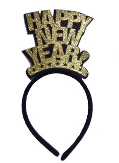 ThePartyPopper Pack of 3 New Year Glitter Gold Headband Christmas Headwear New Year Party Photo Props  - Image 2
