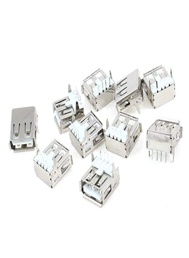 Hanumex® Right Angled Solder A Type USB 2.0 Female 4-Pin PCB Socket Connector Soldering Jack (Pack of 20) - Image 1